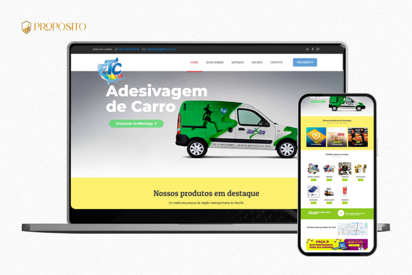 Desenvolvimento de Site para gráficas
