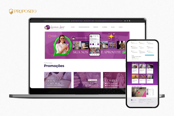 Desenvolvimento de Site para clínica de estética